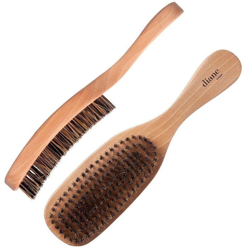 Diane Curved Prestige 2-Sided Military Club Brush - Soft / Hard # D1752