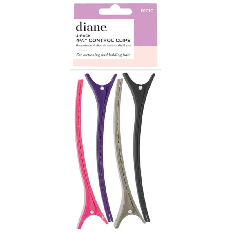 Diane gator clips, 4-1/2, black, 6 pack, D83C