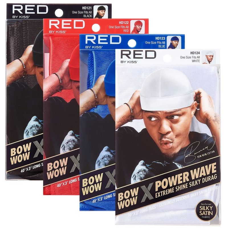 Red by Kiss Bow Wow X Power Wave Checker Silky Durag for Men Waves Silky  Doo Rag (Yellow)