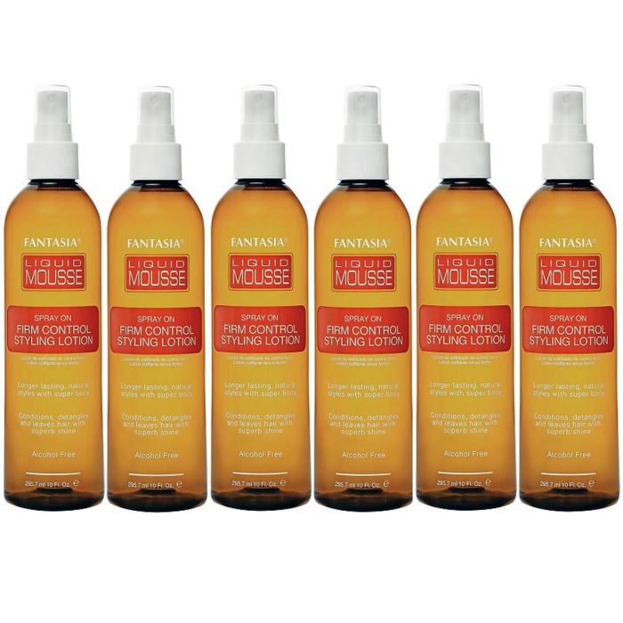 Fantasia Liquid Mousse Spray on Firm Control Styling Lotion 10 oz [6 Pack]