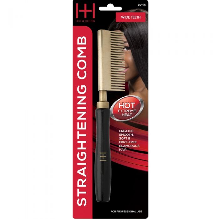 Hot & Hotter Straightening Tool Comb - Wide Teeth #5510