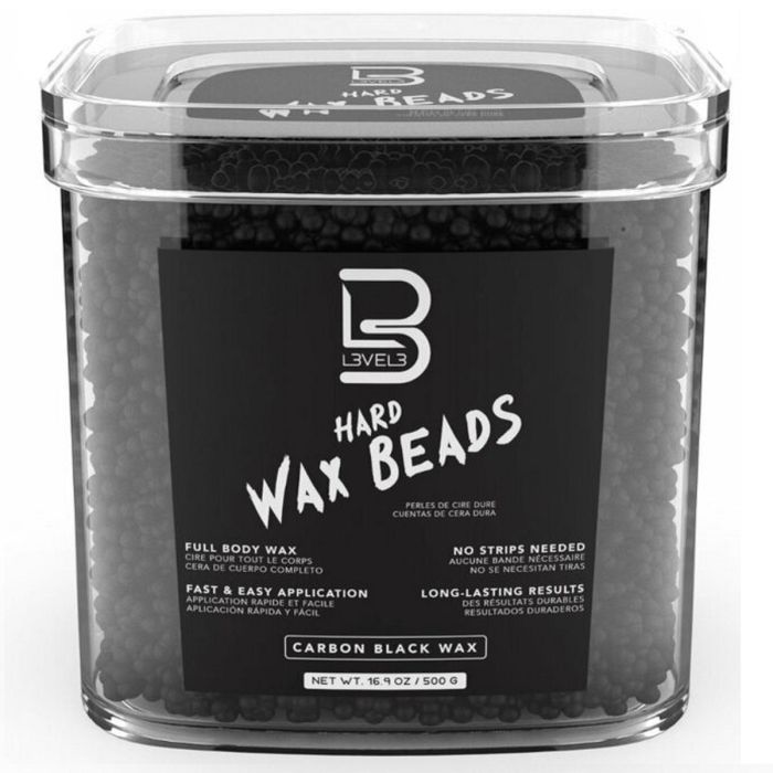 L3VEL3 Hard Beads Wax - Carbon Black Wax 16.9 oz