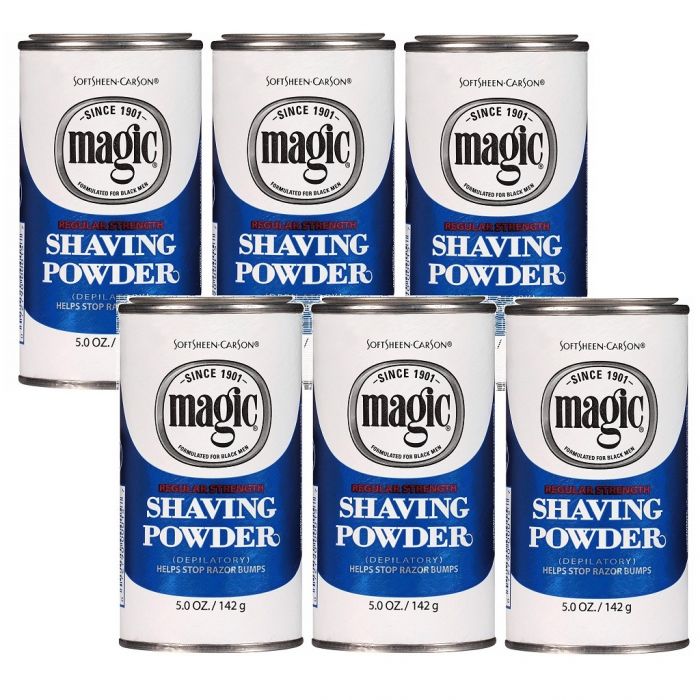 Softsheen Carson Magic Shaving Powder Blue - Regular Strength 5 oz - 6 Pack