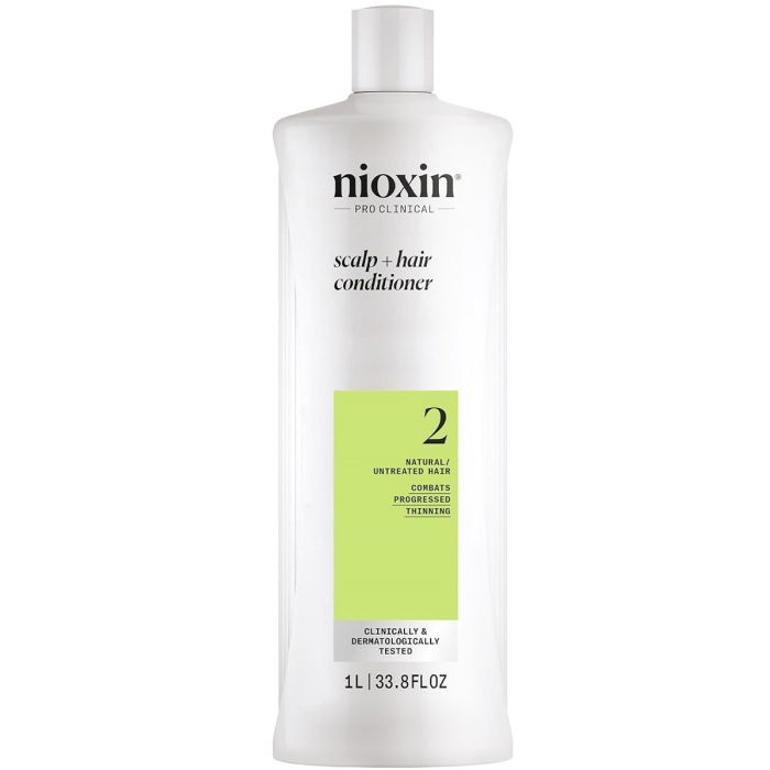 Nioxin Scalp + Hair Conditioner System No.2 - Natural Hair Progressed Thinning 33.8 oz