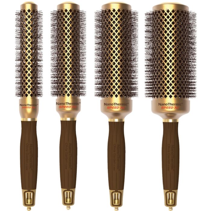 Olivia Garden Nano Thermic Speed XL Thermal Brushes 4 Pcs Box Deal #NTXLBOX01