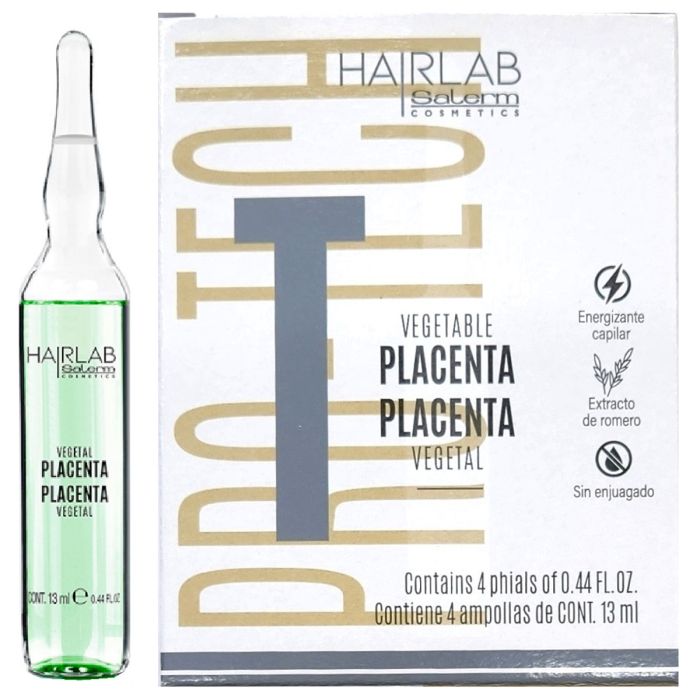 Salerm Hair Lab Vegetable Placenta Concentrated Treatment Amples 0.44 oz - 4 Vials #1396