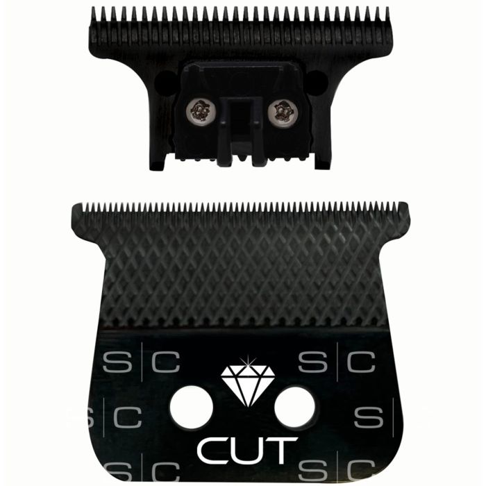 Stylecraft Replacement Diamond Cut Fixed Black Diamond DLC Hair Trimmer Blade with The One Cutter Set #SC541B