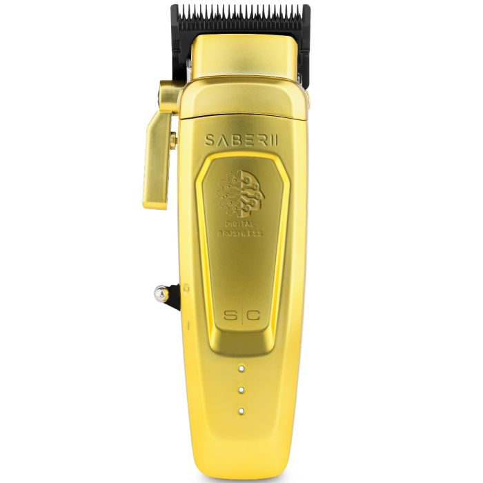 Stylecraft Pro SABER II Professional Metal Clipper with Digital Brushless EON Motor - Gold #SC617M (Dual Voltage)