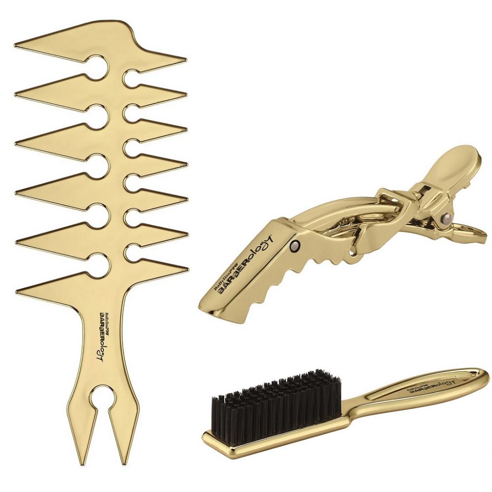 BaByliss Pro BARBERology Trio Mix - Gold #BBCKT15G - 3 Pcs Set