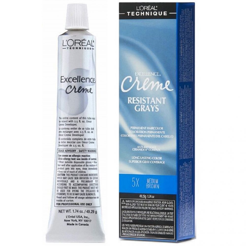 L'Oreal Excellence Creme Gray Coverage Permanent Haircolor 1.74 oz