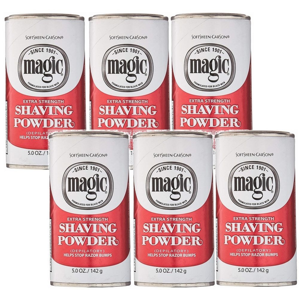 Softsheen Carson Magic Shaving Powder Red Extra Strength 5 oz 6 Pack