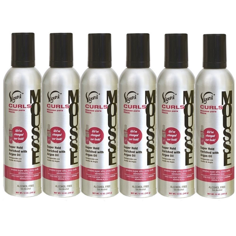 Vigorol Curls Mousse Super Hold 12 Oz 6 Pack