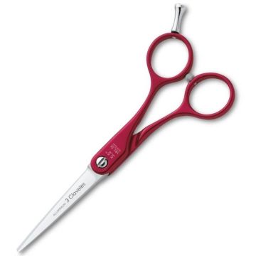 3 Claveles Dur Hairdressing Scissors 5.5" - Red #12607