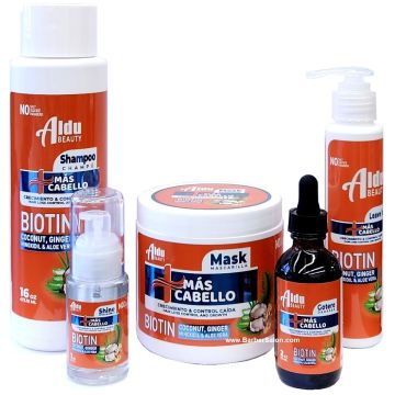 Aldu Beauty Mas Cabello  5 Piece Growth I Hair Loss Control Kit Gift Bag