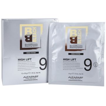 Alfaparf BB Bleach High lift Powder 9 Levels Packet 1.76 oz [12 Pack]