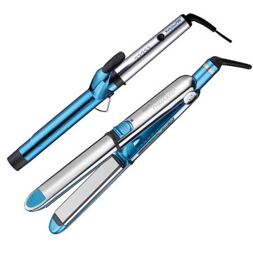 BaByliss Pro Prima 3000 Straightener 1-1/4" & Extended Barrel Curling Iron 1-1/4" Combo #BPTPP54UC