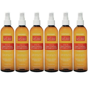 Fantasia Liquid Mousse Spray on Firm Control Styling Lotion 10 oz [6 Pack]