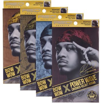 RED by Kiss Bow Wow X Power Wave Extreme Shine Silky Durag for Men Waves  Silky Long Tail Doo Rag Headbands Headwraps (Black)