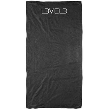 L3VEL3 Professional Shaving Towel - Black (14" x 28")