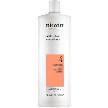 Nioxin Scalp + Hair Conditioner System No.4 - Colored, Dry, Damaged Hair | Combats Progressed Thinning 33.8 oz