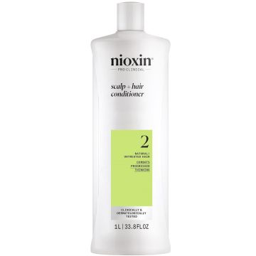 Nioxin Scalp + Hair Conditioner System No.2 - Natural, Untreated Hair | Combats Progressed Thinning 33.8 oz