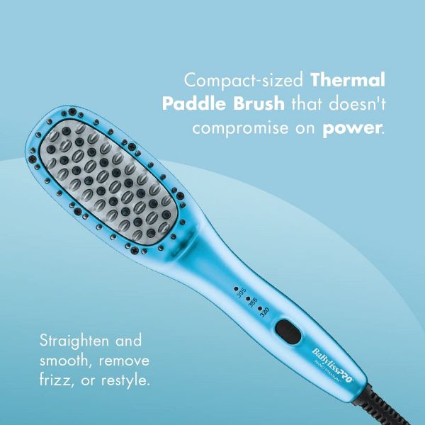 BaByliss Pro Nano Titanium Compact Size Thermal Paddle Brush BNTPB2UC