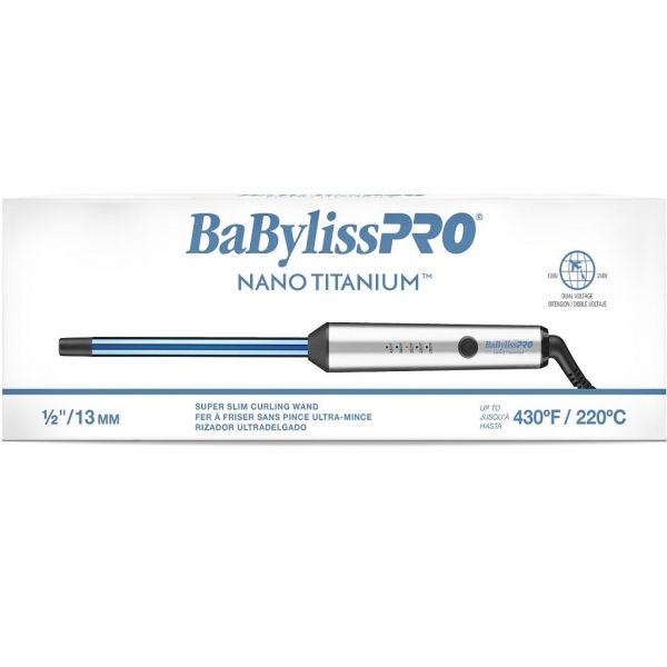 BaBylissPRO Nano Titanium 1 2 Curling Wand