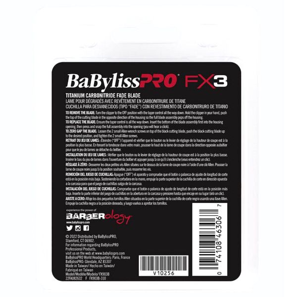 BaBylissPRO FX3 Replacement T Blade Titanium Carbon Nitride