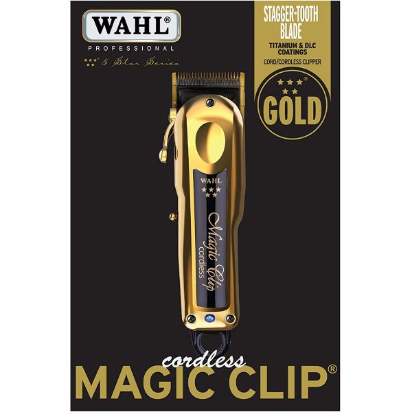 Wahl 5 Star Gold Cordless Magic Clip Clipper #8148-700 (Dual Voltage)