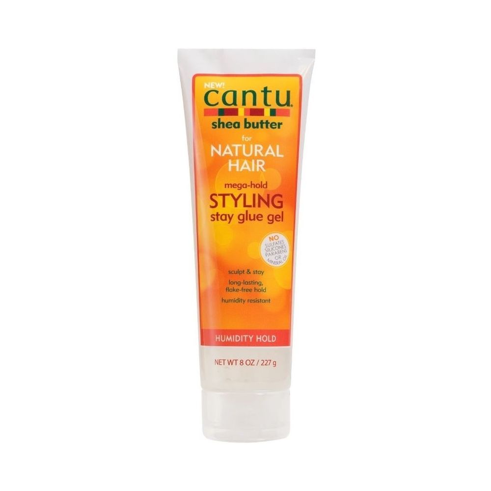 Cantu Shea Butter For Natural Hair Mega Hold Styling Stay Glue Gel 8 oz